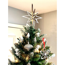  Karácsonyfa csúcsdísz csillag dekorációs kellék