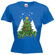  Karácsonyfa - SZOM - Karácsonyi Női Póló