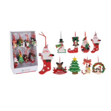  Karácsonyfadísz 8 féle változatban 10cm CAA642120 karácsonyfadísz