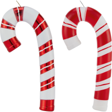  Karácsonyfadísz-készlet cukorpálca 4 darabos piros-fehér karácsonyfadísz