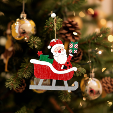  Karácsonyfadísz - Mikulás - akasztható - 21,5 x 11,5 cm karácsonyfadísz