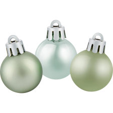  Karácsonyfagömb-készlet műanyag átmérő 3 cm 9 darabos mentazöld karácsonyfadísz
