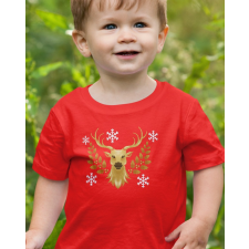 Karácsonyi ajándék - Gyerek póló karácsonyra rénszarvas mintával gyerek póló