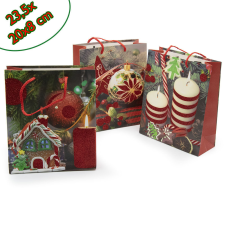 Karácsonyi ajándékzacskó – 3 db / 23,5x20x8 cm ajándéktasak