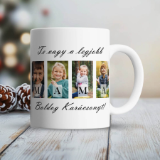  Karácsonyi bögre – Te vagy a legjobb Mama, 4 fotóval bögrék, csészék