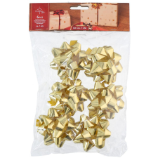  Karácsonyi csomagoló dísz csillag 6db 7cm arany karácsonyfadísz