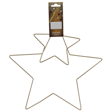  Karácsonyi dekor csillagok drótból 15-30 cm arany 2 db karácsonyi dekoráció