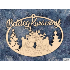 Karácsonyi dekoráció, ajtódísz, szarvasok karácsonyi dekoráció