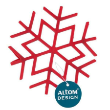  Karácsonyi edényalátét - szilikon - piros hókristály konyhai eszköz