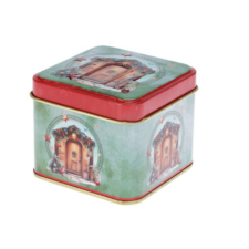  Karácsonyi fém díszdoboz, mini (ajtó) fajáték