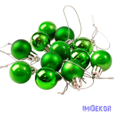  Karácsonyi gömb szett 12 db-os 2,5cm - Zöld karácsonyfadísz