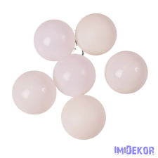  Karácsonyi gömb szett 6 db-os 6cm - Fehér dekorációs kellék