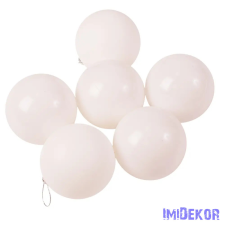  Karácsonyi gömb szett 6 db-os 8cm - Fehér dekorációs kellék