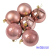  Karácsonyi gömb szett 6 db-os 8cm - Rosegold
