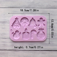  Karácsonyi Hóember, Csengő, Gyertya Csokoládé Szilikon Öntőforma sütés és főzés