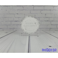  Karácsonyi kör plexi 7cm 3db/csomag - Díszes kör dekorációs kellék