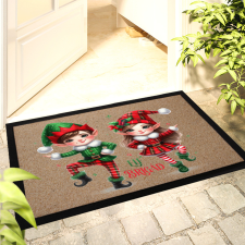 Karácsonyi Lábtörlő 60x40 cm "Elf Brigád" színes HD lakástextília