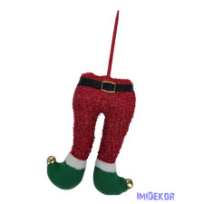  Karácsonyi manó láb betűző - Piros dekorációs kellék