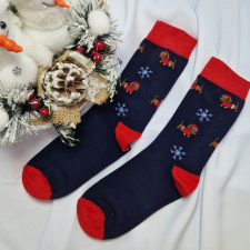  Karácsonyi-mikulásos zokni tacskós mintás 35-38 női zokni