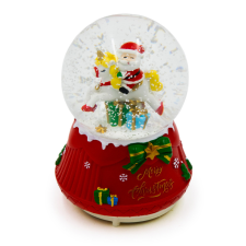 Karácsonyi mini hógömb - unikornis és Mikulás / 8 cm karácsonyi dekoráció
