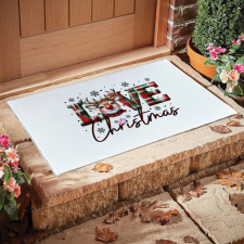 Karácsonyi mintás Szőnyeg, Lábtörlő 60X40 cm "Love Christmas" lakástextília