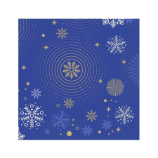 Karácsonyi Navy Blue Snowflakes szalvéta 20 db-os 33x33 cm papírárú, csomagoló és tárolóeszköz