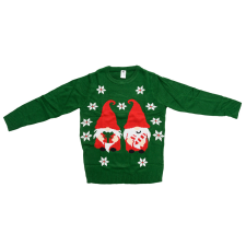 Karácsonyi női pulóver GNOME sötétzöld - különböző méretek Méret: L női pulóver, kardigán