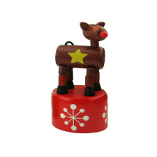  Karácsonyi nyomogatós figura rénszarvas karácsonyi dekoráció