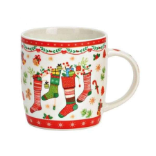  Karácsonyi porcelán bögre 300 ml - 340 ml - kandallózoknis bögrék, csészék
