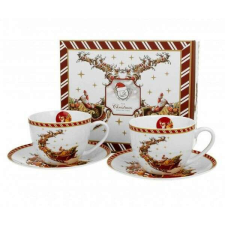 Karácsonyi porcelán csésze aljjal 280 ml - 2 személyes - díszdobozos bögrék, csészék