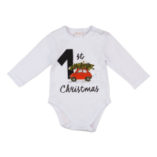 Karácsonyi "1st Christmas" baba body fehér kombidressz, body