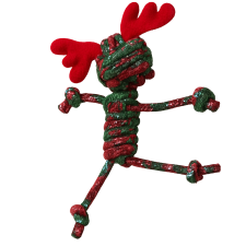  Karácsonyi szarvasos kötéljáték kutyáknak játék kutyáknak