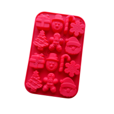  Karácsonyi szilikon bonbon forma - 14 darabos, ünnepi édességekhez edény