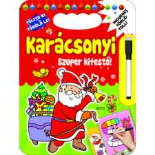  - Karácsonyi szuper kifestő - Töltsd ki és töröld le! - piros egyéb könyv