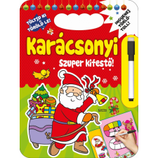 Karácsonyi szuper kifestő - Töltsd ki és Töröld le! (piros) §K egyéb könyv