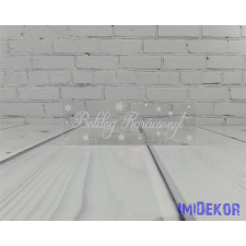  Karácsonyi tégla plexi 14x7,5cm - Boldog Karácsonyt dekorációs kellék
