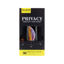  Karc és ütésálló, betekintésgátlós üvegfólia fekete kerettel iPhone 15 6.1 col Full Cover Privacy mobiltelefon kellék