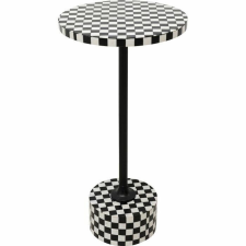 KARE Domero Chess 25 Sakkmintás Kisasztal Fekete-Fehér bútor