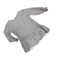 Karen Lányka Ruha - Szürke/Fehér Pöttyös