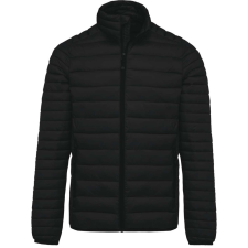 KARIBAN bélelt meleg és ultrakönnyű férfi kabát KA6120, Black-2XL férfi kabát, dzseki