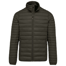 KARIBAN bélelt meleg és ultrakönnyű férfi kabát KA6120, Dark Khaki-4XL férfi kabát, dzseki