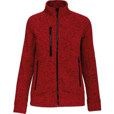 KARIBAN cipzáras Női dzseki KA9107, Red Melange-L női dzseki, kabát