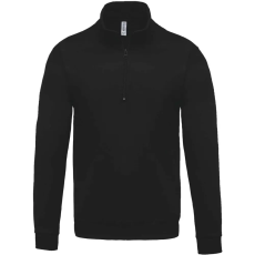 KARIBAN cipzáros férfi pulóver KA478, Black-2XL