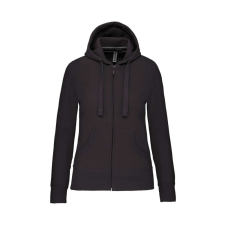 KARIBAN cipzáros kapucnis Női pulóver KA464, Dark Grey-S női pulóver, kardigán
