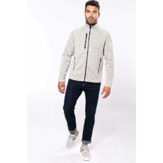 KARIBAN Dzseki Kariban férfi cipzáras férfi (100%poliészter) light grey mélange, 3XL