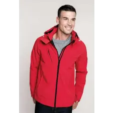 KARIBAN Dzseki Kariban férfi kapucnis softshell férfi (94%poliészter) black, XL munkaruha