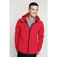 KARIBAN Dzseki Kariban férfi kapucnis softshell férfi (94%poliészter) marl grey, XL