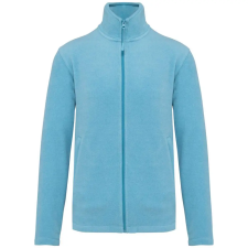 KARIBAN FALCO cipzáras mikropolár pulóver KA911, Cloudy Blue Heather-2XL férfi pulóver, kardigán