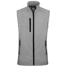 KARIBAN Férfi 3 rétegű softshell mellény, Kariban KA403, Marl Grey-M