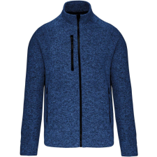 KARIBAN férfi cipzáras dzseki KA9106, Light Royal Blue Mélange-M férfi kabát, dzseki
